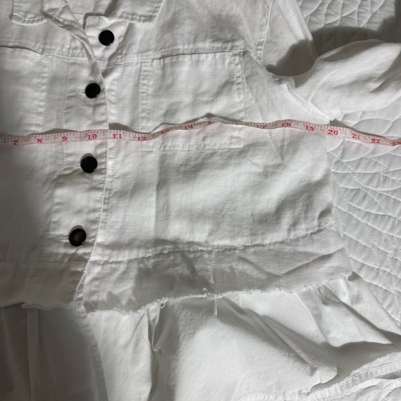 Paraphrase~Linen blouse ~Size M~ white - Picture 7 of 7